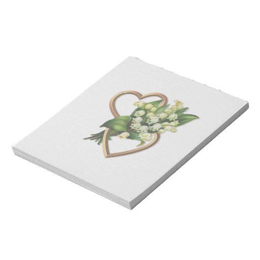 Bloc-note Le muguet et coeurs (Tourné)