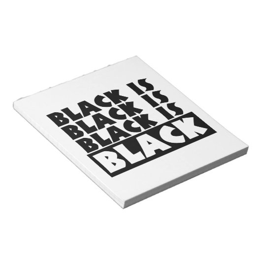 Bloc-note Le noir est noir (Incliné)