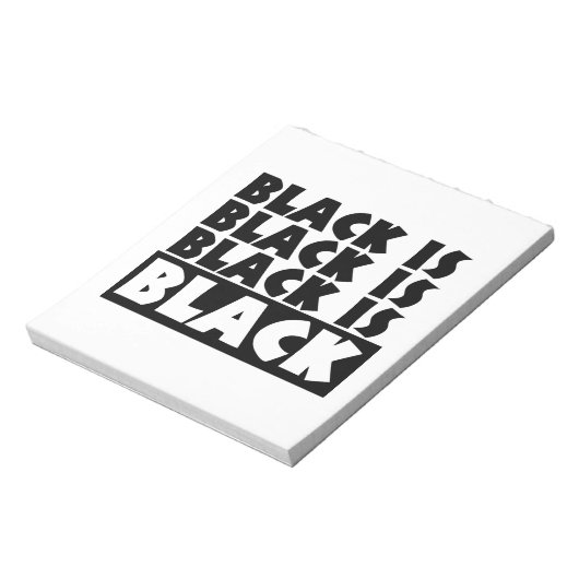 Bloc-note Le noir est noir (Tourné)