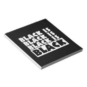 Bloc-note Le noir est noir