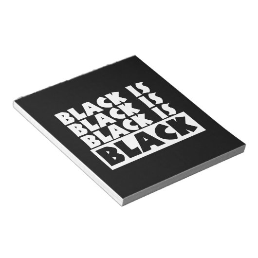 Bloc-note Le noir est noir (Incliné)