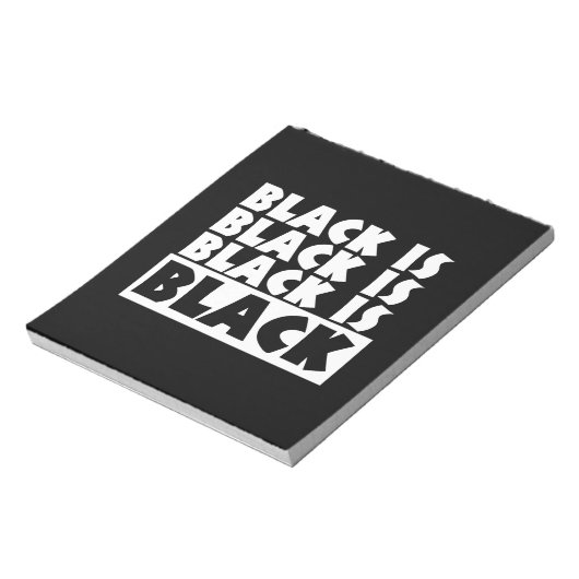 Bloc-note Le noir est noir (Tourné)