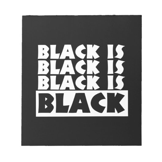 Bloc-note Le noir est noir (Devant)