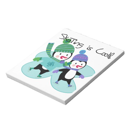 Bloc-note Le patinage de pingouins est frais (Tourné)
