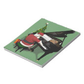 Bloc-note Le Père Noël Jouer Piano (Tourné)