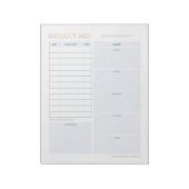 Bloc-note Le plan de projet du indépendant (Tourné)