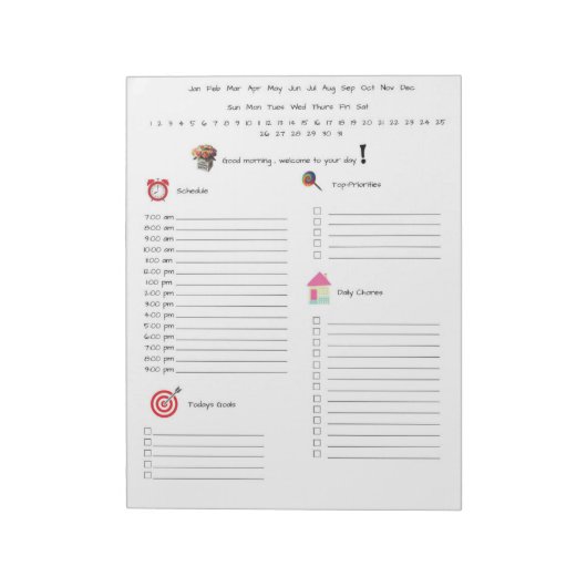 Bloc-note Le planificateur quotidien (Tourné)