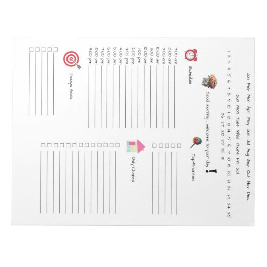 Bloc-note Le planificateur quotidien (Devant)