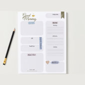 Bloc-note Le planificateur quotidien de routine du matin pro