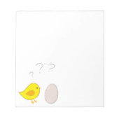 Bloc-note Le poulet ou l'oeuf mignon dessin animé de Pâques (Devant)