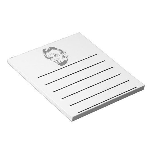 Bloc-note Le président Abe Lincoln Face (Incliné)