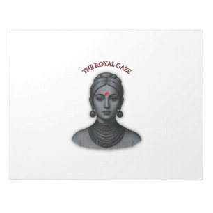 Bloc-note Le Regard Royal - Reine Indienne en Ligne Art
