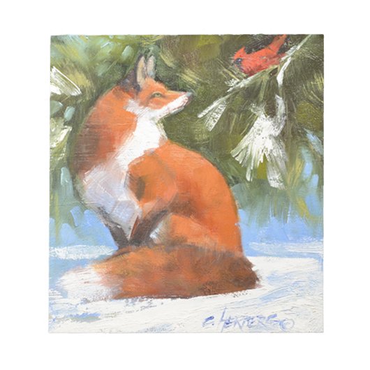 Bloc-note Le renard et le cardinal (Devant)