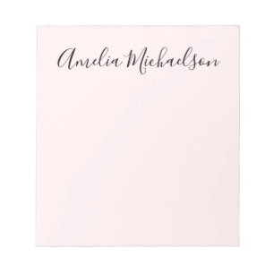 Bloc-note Le rose pastel moderne et simple et tendance