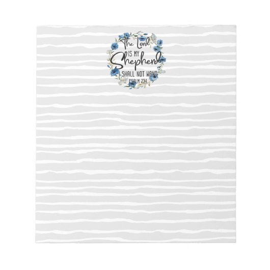 Bloc-note Le Seigneur Est Mon Berger | Psaume 23:1 Verse de  (Devant)