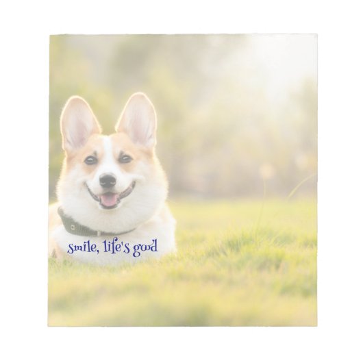 Bloc-note le sourire, le bon ordinateur portable de la vie (Devant)