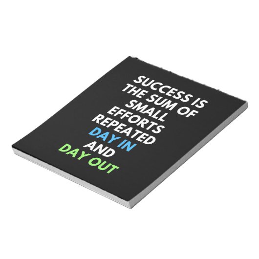 Bloc-note Le Succès Est La Somme De Petits Efforts (Tourné)