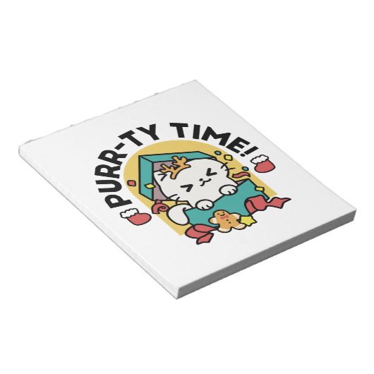 Bloc-note Le temps de la pub ! - Conception de Noël Festive  (Incliné)