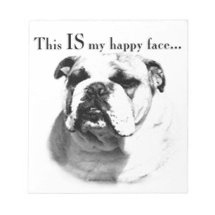 Bloc-note Le visage joyeux de Bulldog