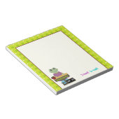 Bloc-note L'école est cool ! Grenouille à son bureau Retour  (Incliné)