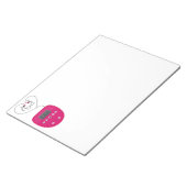 Bloc-note Lecteur CD rose avec écouteurs s'embrassant (Incliné)