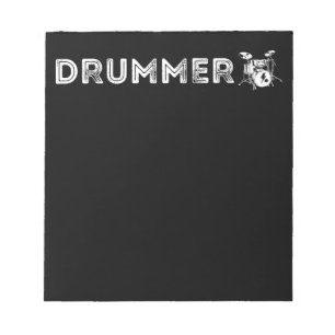 Bloc-note Lecteur tambour vintage musicien