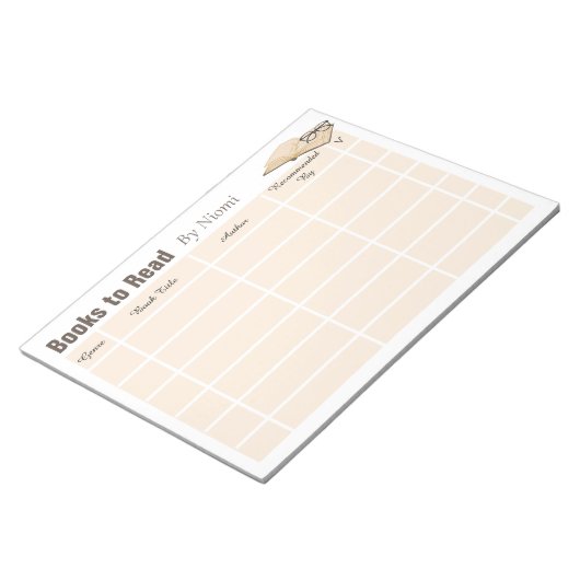 Bloc-note Lecture Books Tracker Kids Notepad (Incliné)