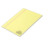 Bloc-note Légal Jaune Classique 8,5 x 11 avec logo (Incliné)