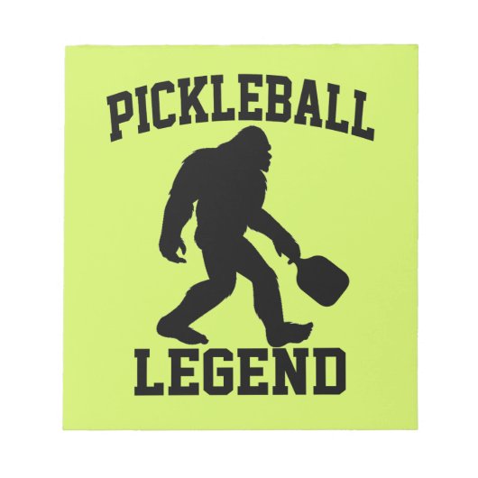 Bloc-note Légende de Pickleball Drôle Bigfoot (Devant)