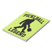 Bloc-note Légende drôle de Bigfoot Pickleball (Tourné)