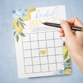 Bloc-note Lemon Flower Gift Bingo Bridal Shower Game Pack