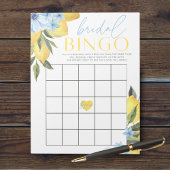 Bloc-note Lemon Flower Gift Bingo Bridal Shower Game Pack