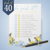 Bloc-note Lemon He Said She Said Shower Game Pack