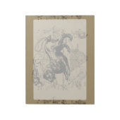 Bloc-note Leo Constellation Map Hevelius 1690 sur Taupe (Tourné)