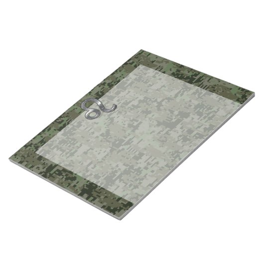 Bloc-note Léo Zodiac Connexion Camouflage numérique vert (Incliné)