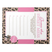 Bloc-note Leopard Devine La Douche Douche Douce Douce Répons (Devant)