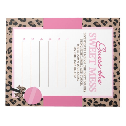 Bloc-note Leopard Devine La Douche Douche Douce Douce Répons (Devant)