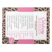 Bloc-note Leopard et rose Celebrity Baby Pack de douche Jeu (Devant)
