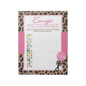 Bloc-note Léopard et rose Emoji jeu de Baby shower (Tourné)