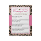 Bloc-note Leopard et rose qui connaît maman le meilleur pack (Tourné)