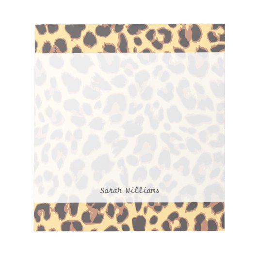 Bloc-note Leopard Print Animal Skin Patterns (Devant)