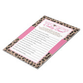 Bloc-note Leopard Qui Connaît Daddy Best Baby shower Game Pa (Incliné)