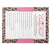 Bloc-note Leopard Qui Connaît Daddy Best Baby shower Game Pa (Devant)