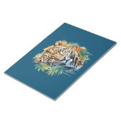 Bloc-note Leopard Vector Art Animal Dans La Nature Majestueu (Incliné)