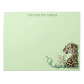 Bloc-note Leopard Wild Cat Green Henna (Devant)