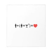 Bloc-note L'équation d'amour pour les femmes (Devant)