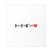 Bloc-note L'équation d'amour pour les hommes (Devant)