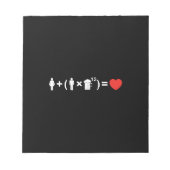 Bloc-note L'équation d'amour pour les hommes (Devant)