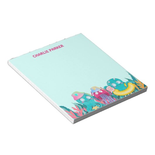 Bloc-note Les amis des animaux marins (Incliné)