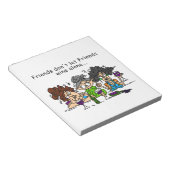 Bloc-note Les amis ne laissent pas les amis vin seuls (Incliné)